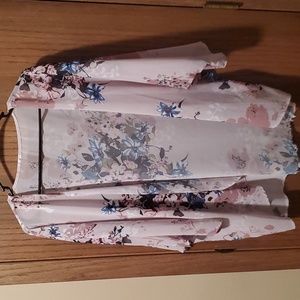 Size S Ivory Floral Kimono